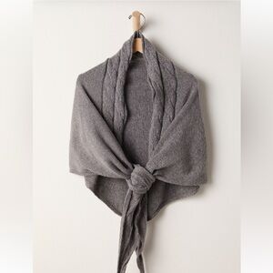Free people Coastline Cable Knit scarf (grey)